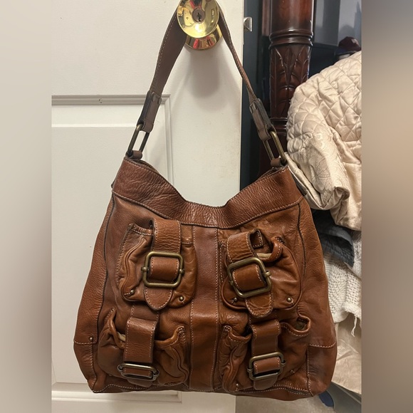Banana Republic Tan Leather Hobo Shoulder Bag - Picture 2 of 6